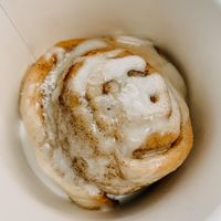Vegan Cinnamon Bun at Wild Trails Coffee in North Vancouver