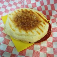 A fantastic vegan breakfast sandwich - Yum! at Wild Trails Coffee in North Vancouver