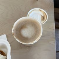 Oat milk latte  at Wild Trails Coffee in North Vancouver
