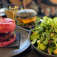 Burgers & Salad at Hale & Hearty in Waterloo