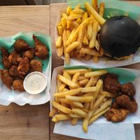 Burger Meal and nuggets and chips at The Green Grill - Walthamstow in East London