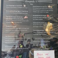 Menu at LuvCoffee in Whangamata