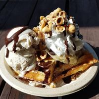 Vegan Waffle  at Utopia Ice in Christchurch