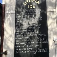 menu as of march 2020 at Utopia Ice in Christchurch