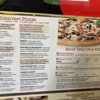 Pizza menu  at Pizzolis in Washington