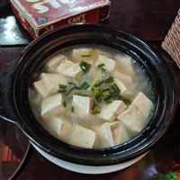 Fried tofu in onion sauce at Hao Tea House in Ha Giang