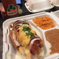 Wet Chimi Asada burrito combo. ::chef’s kiss:: at Doomie's NextMex - Vine in Hollywood