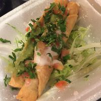 Chicken taquitos. Delicious! at Doomie's NextMex - Vine in Hollywood