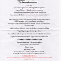 Lunch menu. 2 July 2018. at The Rockies Restaurant in Anstruther