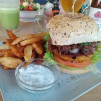 Happy burger at Happy Cactus in Fuerteventura