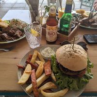Burger and "happy meals". at Happy Cactus in Fuerteventura