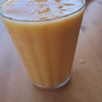 Mango smoothie at Happy Cactus in Fuerteventura