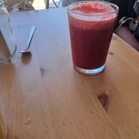 Orange and Beetroot Smoothie at Happy Cactus in Fuerteventura