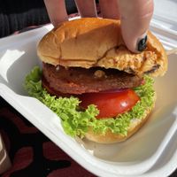 spicy burger  at Forky's - Veleslavinova in Prague