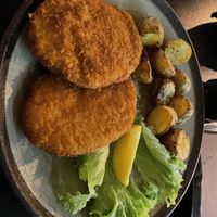 Schnitzel and baked potatoes   at Forky's - Veleslavinova in Prague