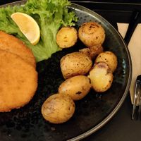 Fried schnitzel at Forky's - Veleslavinova in Prague