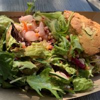 Yummy vegetarian salad at The Lively Daikon in Durango