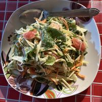 Papaya saladd  at Organic Vegetarian Food by Mrs. Pong in Koh Phangan