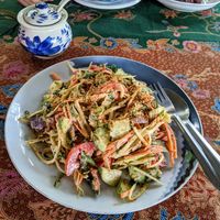 Vegan Papaya Salad (Som Tam) at Organic Vegetarian Food by Mrs. Pong in Koh Phangan
