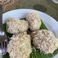 Glutinous rice, coconut and mung beans at Organic Vegetarian Food by Mrs. Pong in Koh Phangan