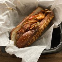 Sweet pepper chipotle dog  at Sawall Health Foods in Kalamazoo