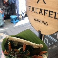 Delicious falafel pita! at Warung Falafel in Ubud