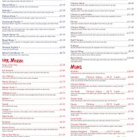 Menu at Red Mezze in Newcastle Upon Tyne