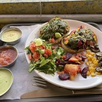 Pesto veg sandwich, lovely.  at The Laughing Buddha Cafe in Pushkar