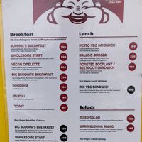 Prices at The Laughing Buddha Cafe in Pushkar