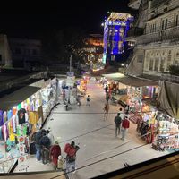 View from balcony   at The Laughing Buddha Cafe in Pushkar
