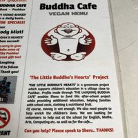 Vegan Menu at The Laughing Buddha Cafe in Pushkar