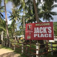 Main entrance sign on the beach road.  at Jack's Place  in El Nido