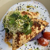 Spicy Sichimi Togarashi tofu   at Huggo's in Kailua Kona