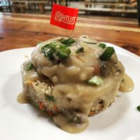 Vegan loco moco at Golden Road Brewing in Anaheim