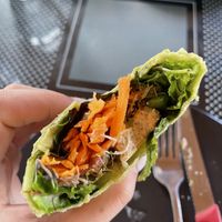 Veggie wrap (made vegan) at Purple Possum Wholefoods & Cafe in Saint Marys