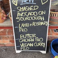 Specials board at Purple Possum Wholefoods & Cafe in Saint Marys