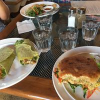 Burger, wrap and pastry  at Purple Possum Wholefoods & Cafe in Saint Marys