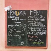menu at Pracovna in Prague