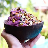 Rose Berry Coconut Smoothie Bowl (better than an Acai Bowl) at NanaBowls in Phuket
