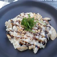 Vegan mushroom risotto at Castle Hotel in Conwy