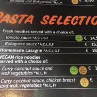 Pasta Menu at Krazy Kanguruh in St Anton Am Arlberg
