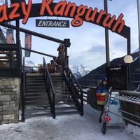 Entrance is next door to the restaurant we first went to in error! at Krazy Kanguruh in St Anton Am Arlberg