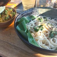 Noodles with curry laksa at Buitenplaats de Plantage in Vogelenzang