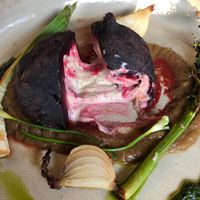 Vegan beetroot gluten free at Buitenplaats de Plantage in Vogelenzang