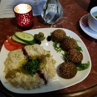 Mutabbal and Falafel at Flop Cafe in Berlin