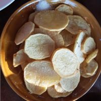 The fried potatoes given for breakfast  at Kanecha's Home - Restaurant in Lampang