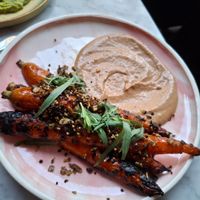 August 2025 - Carrots, peanut butter, sesame, sea buckthorn, maple syrup, sunflower granola at Yes Yes Yes in Helsinki