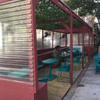 Outdoor seating. at Alice's Tea Cup Chapter 2 in New York City