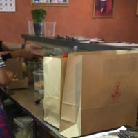 Mostly card board/paper for takeaways   at Mama Ree Thai Street Food in Christchurch