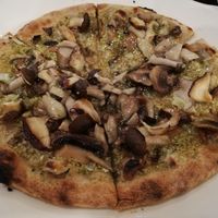 Mushrooms pizza at Future Food Cafe Restaurant Tubu Tubu in Tokyo
